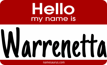 Hello my name is Warrenetta png download