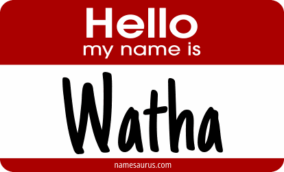 Hello my name is Watha png download