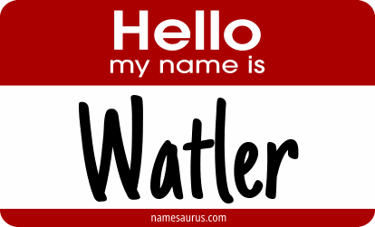 Hello my name is Watler png download