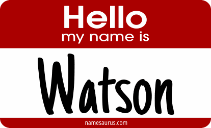 Hello my name is Watson png download