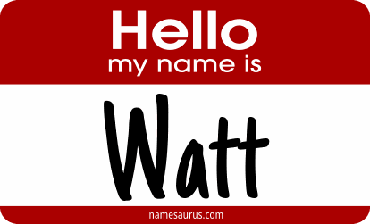 Hello my name is Watt png download