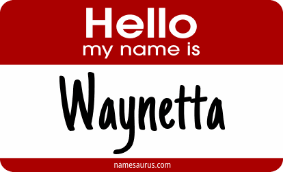 Hello my name is Waynetta png download