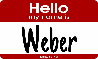 Hello my name is Weber png download