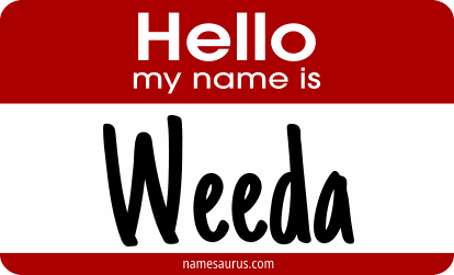 Hello my name is Weeda png download