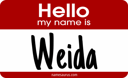 Hello my name is Weida png download
