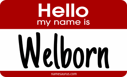 Hello my name is Welborn png download
