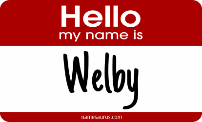 Hello my name is Welby png download