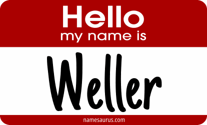 Hello my name is Weller png download