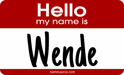 Hello my name is Wende png download