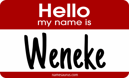 Hello my name is Weneke png download