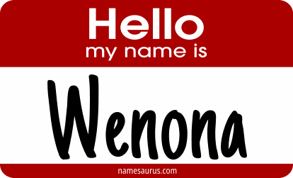 Hello my name is Wenona png download