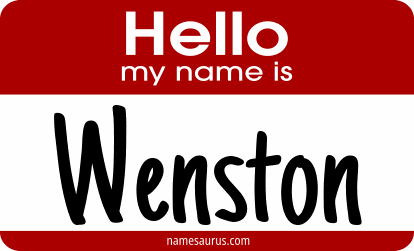 Hello my name is Wenston png download
