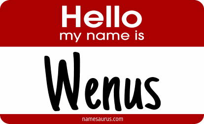 Hello my name is Wenus png download
