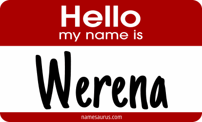 Hello my name is Werena png download