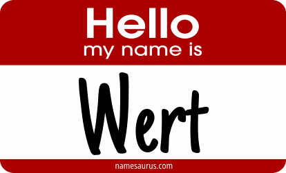 Hello my name is Wert png download