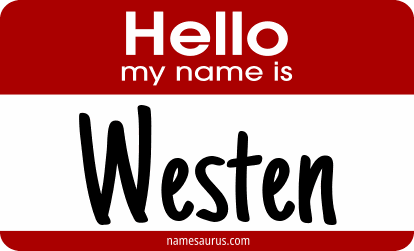 Hello my name is Westen png download
