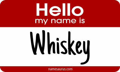 Hello my name is Whiskey png download