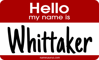 Hello my name is Whittaker png download