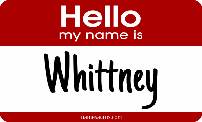 Hello my name is Whittney png download