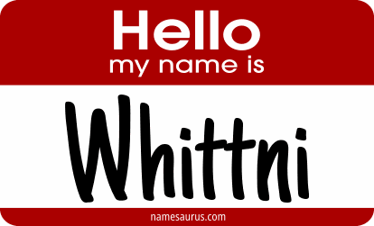 Hello my name is Whittni png download