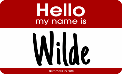 Hello my name is Wilde png download