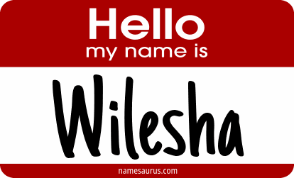 Hello my name is Wilesha png download