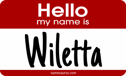 Hello my name is Wiletta png download