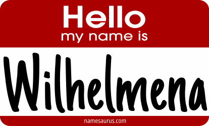 Hello my name is Wilhelmena png download