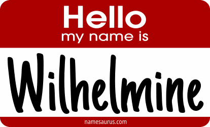Hello my name is Wilhelmine png download