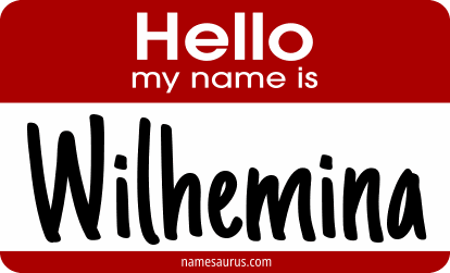 Hello my name is Wilhemina png download