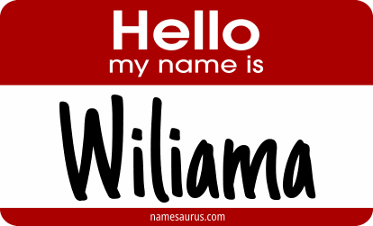 Hello my name is Wiliama png download