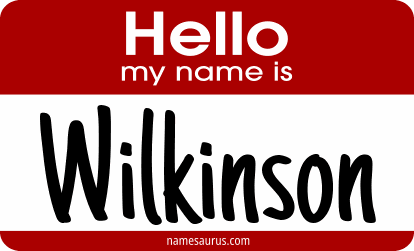 Hello my name is Wilkinson png download