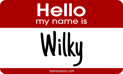 Hello my name is Wilky png download