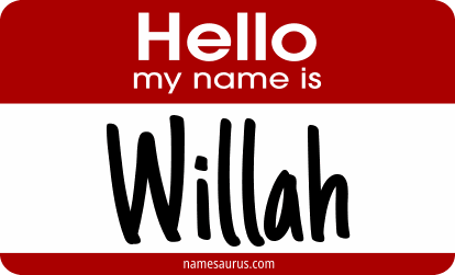 Hello my name is Willah png download