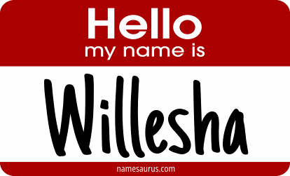 Hello my name is Willesha png download