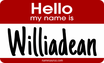 Hello my name is Williadean png download
