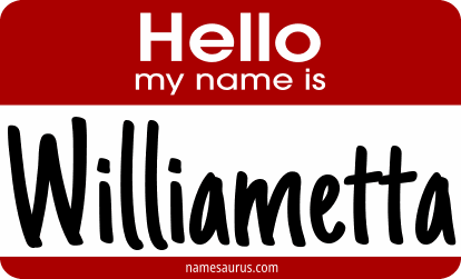 Hello my name is Williametta png download