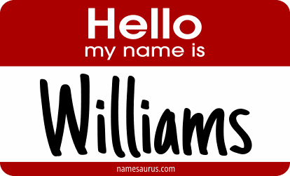 Hello my name is Williams png download