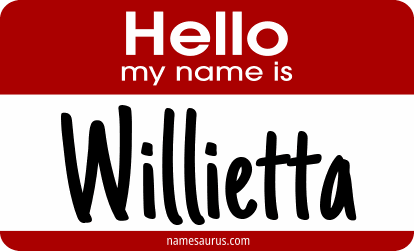 Hello my name is Willietta png download