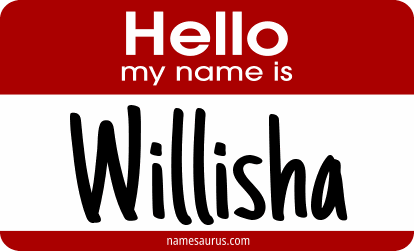 Hello my name is Willisha png download