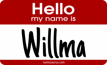 Hello my name is Willma png download