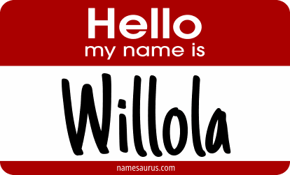 Hello my name is Willola png download