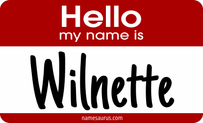 Hello my name is Wilnette png download