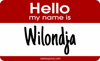 Hello my name is Wilondja png download