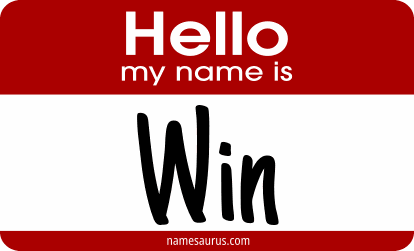 Hello my name is Win png download
