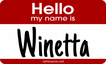 Hello my name is Winetta png download
