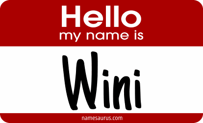 Hello my name is Wini png download