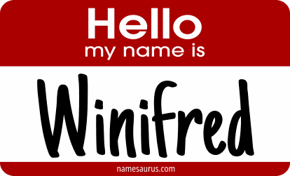 Hello my name is Winifred png download