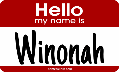 Hello my name is Winonah png download