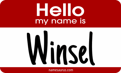 Hello my name is Winsel png download